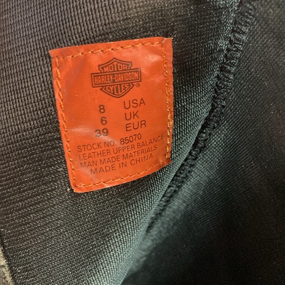 Genuine Harley Davidson leather women’s black stacked heel boots. Smoke smell 6 - Picture 8 of 8